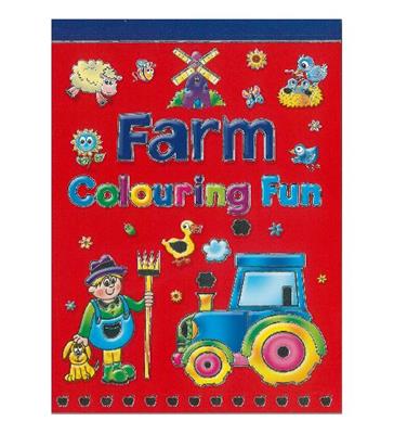 BW MINI PAD COLOURING FUN: FARM RED - Agenda Bookshop