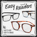 Easy Readers Reading Glasses - Over Top Blue +1.5 - Readers - Agenda Bookshop