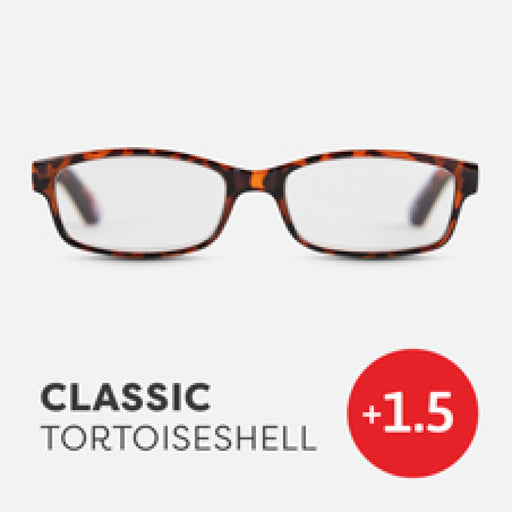 Easy Readers Reading Glasses - Classic Tortoiseshell +1.5 - Readers - Agenda Bookshop