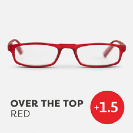 Easy Readers Reading Glasses - Over Top Red +1.5  - Readers - Agenda Bookshop