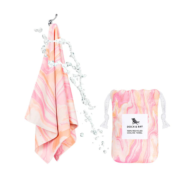 NEW! Cooling Towels - Marble - Peach Melba - Agenda Bookshop