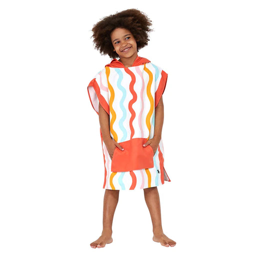 NEW! Kids Poncho -  Squiggle Face - Age 7-10 years - Agenda Bookshop