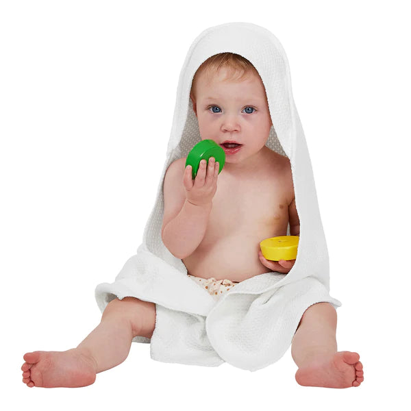 NEW!  Baby Hooded Towel - Classic - Wishful White - Agenda Bookshop