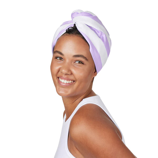NEW! Quick Dry Hair Towel - Lombok Lilac Hair Wrap - Agenda Bookshop