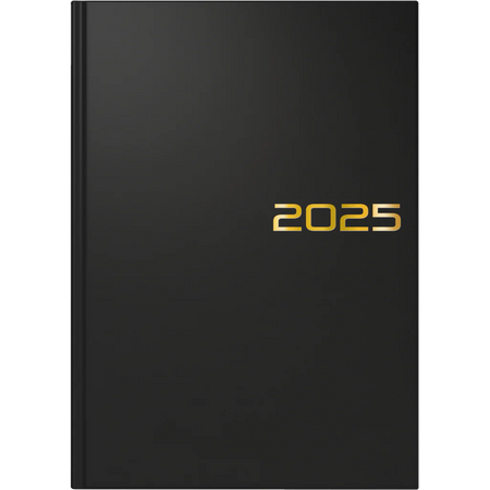 Brunnen 2025 Diary A5, Black - Agenda Bookshop