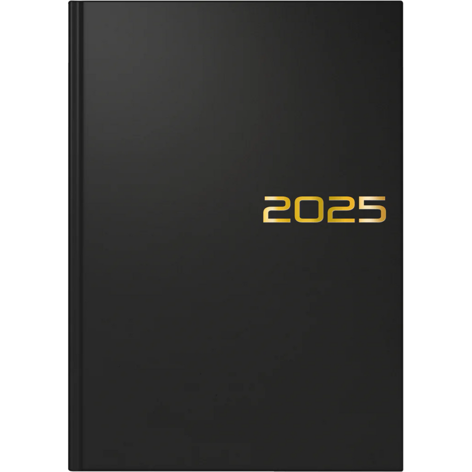 Brunnen 2025 Diary A5, Black - Agenda Bookshop