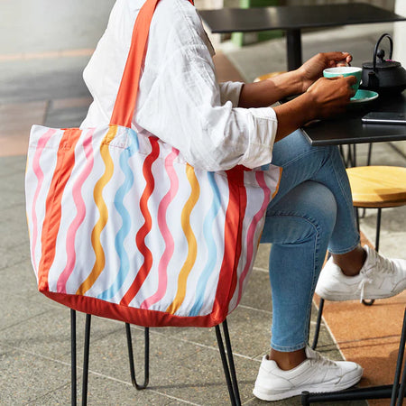 Everyday Tote Bag - Squiggle Face - Agenda Bookshop