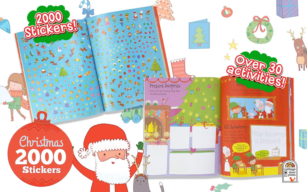2000 Stickers: Christmas: Frosty, Festive, and Fun! (2000 Sticker Activity Books) - Agenda Bookshop