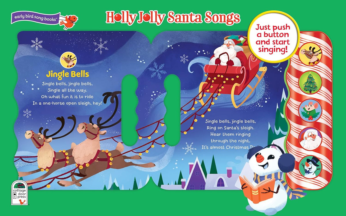 Holly Jolly Santa Songs (Interactive Children's Take Along Song Book with 5 Sing-Along Tunes) - Agenda Bookshop