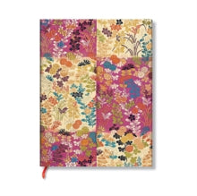 Kara-ori Pink (Japanese Kimono) Ultra Lined Softcover Flexi Journal (Elastic Band Closure) - Agenda Bookshop