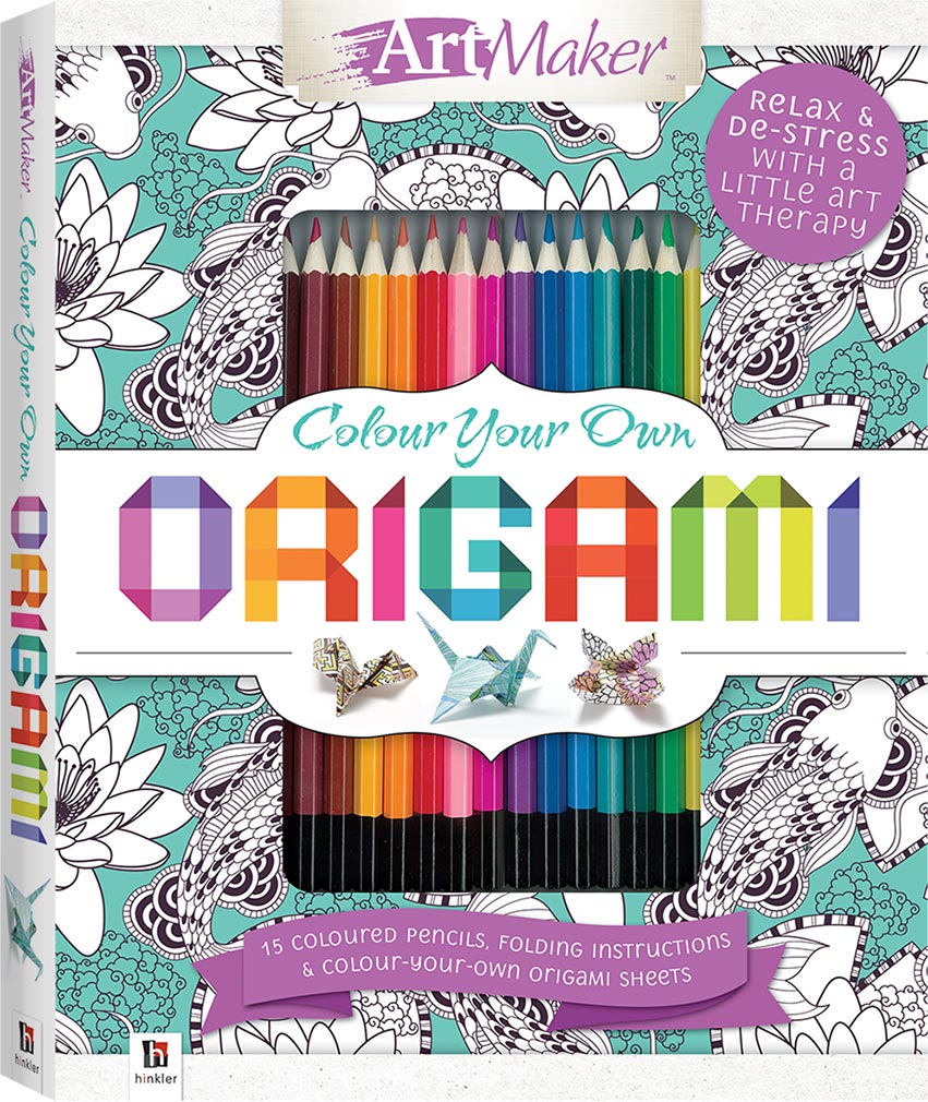 Colour Your Own Origami Kit with 15 Pencils - Agenda Bookshop