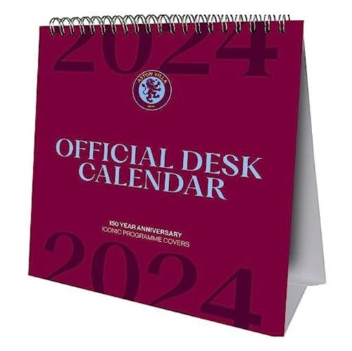 The Official Aston Villa FC 2024 Desk Easel Calendar - Agenda Bookshop