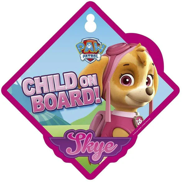 Paw Patrol Car Sign-PINK Skye- Child On Board - Skye Paw Patrol Car Sign - Agenda Bookshop