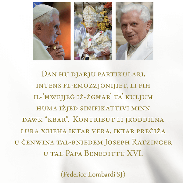 Il-jiem tiegħi ma’ Benedittu... - Agenda Bookshop