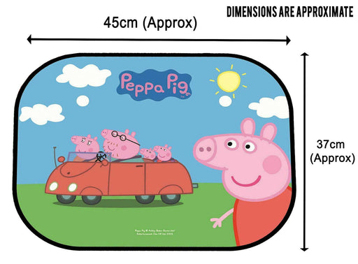 Peppa Pig Child Protection Foldable Sun Screens for Car Windows - Set of 2 - Agenda Bookshop