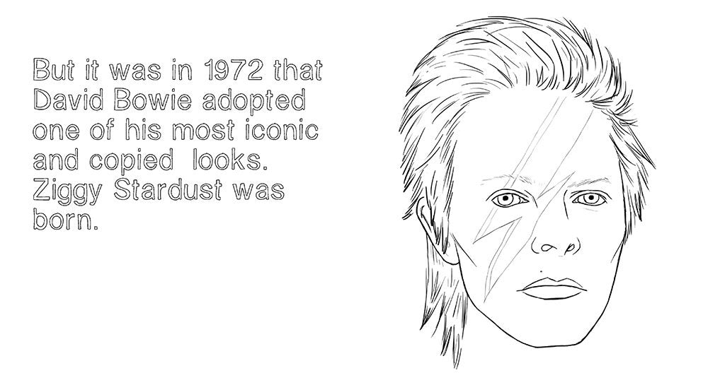 David Bowie Colouring Book - Agenda Bookshop