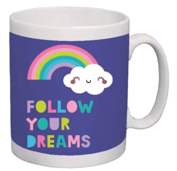 Follow Your Dreams Mug - Agenda Bookshop