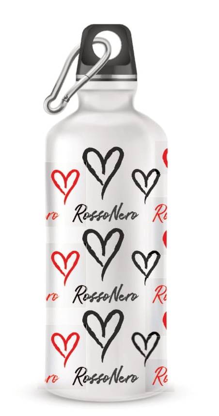 Rosso Nero White Aluminum Bottle - Agenda Bookshop
