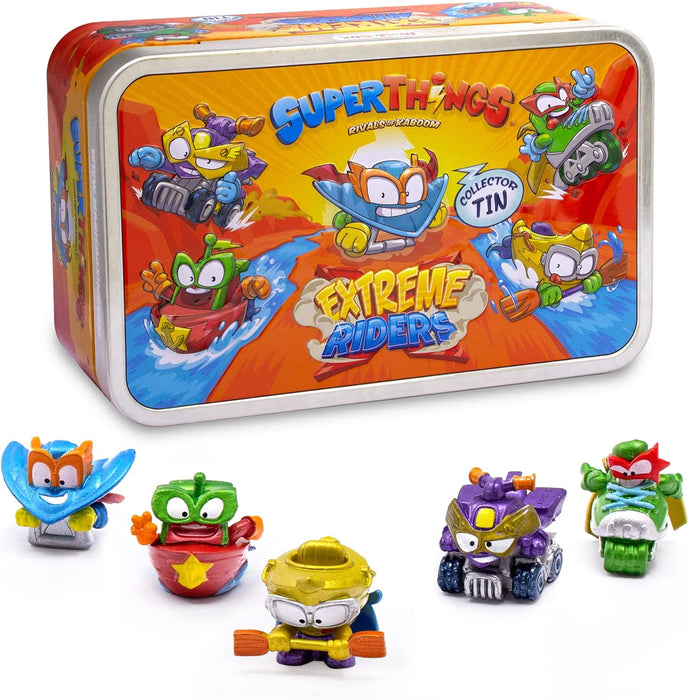 SUPERTHINGS Extreme Riders Tin – 5 exclusive SuperThings with metallic effect - Agenda Bookshop