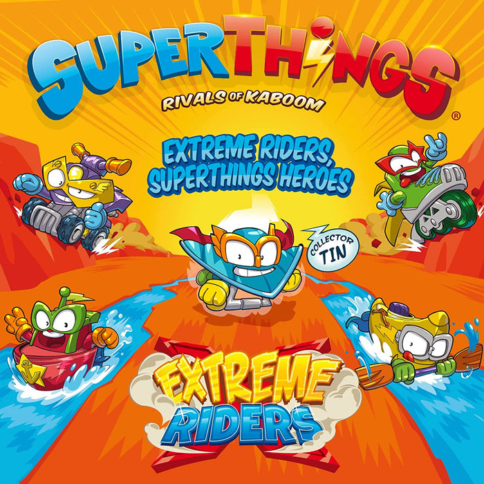 SUPERTHINGS Extreme Riders Tin – 5 exclusive SuperThings with metallic effect - Agenda Bookshop