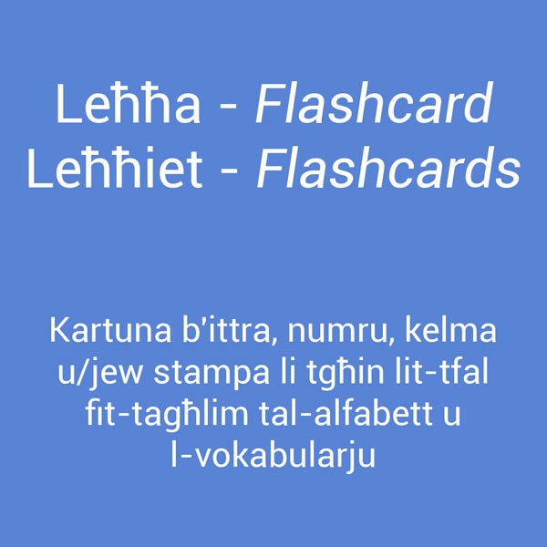 Leħħiet (Flashcards) żgħar – In-Numri, il-Forom u l-Kuluri - Agenda Bookshop