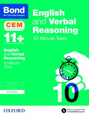 Bond 11+: English & Verbal Reasoning: CEM 10 Minute Tests: 8-9 years - Agenda Bookshop