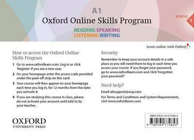 Oxford Online Skills Program: A1,: General English Bundle 1 - Card with Access Code - Agenda Bookshop