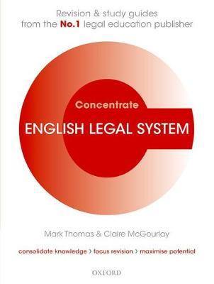 English Legal System Concentrate: Law Revision and Study Guide - Agenda Bookshop