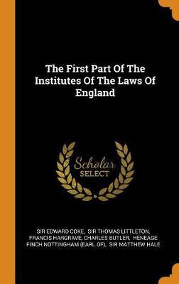 The First Part of the Institutes of the Laws of England - Agenda Bookshop