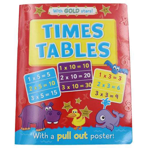 Times Tables Workbook with Gold Stars and Pull Out Poster - Agenda Bookshop