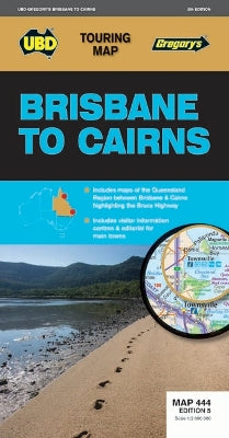 Brisbane to Cairns Map 444 5th ed - Agenda Bookshop