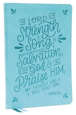 NKJV, Thinline Bible, Verse Art Cover Collection, Leathersoft, Teal, Red Letter, Thumb Indexed, Comfort Print: Holy Bible, New King James Version - Agenda Bookshop