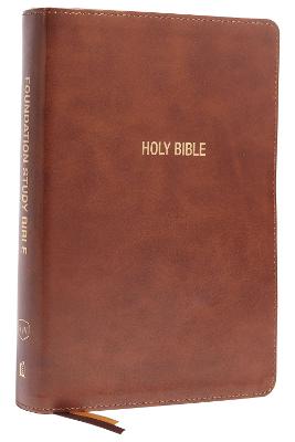 KJV, Foundation Study Bible, Large Print, Leathersoft, Brown, Red Letter, Thumb Indexed, Comfort Print: Holy Bible, King James Version - Agenda Bookshop