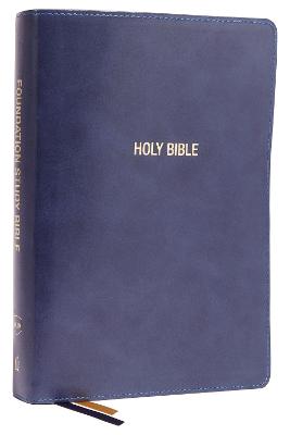 NKJV, Foundation Study Bible, Large Print, Leathersoft, Blue, Red Letter, Comfort Print: Holy Bible, New King James Version - Agenda Bookshop