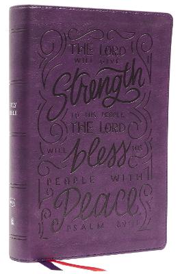 NKJV, Giant Print Center-Column Reference Bible, Verse Art Cover Collection, Leathersoft, Purple, Red Letter, Comfort Print: Holy Bible, New King James Version - Agenda Bookshop