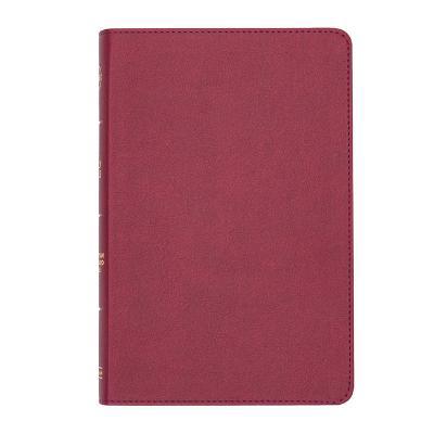 CSB Thinline Reference Bible, Cranberry LeatherTouch - Agenda Bookshop