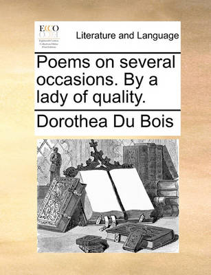 Poems on Several Occasions. by a Lady of Quality - Agenda Bookshop