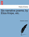 Six Narrative Poems; By Eliza Knipe, Etc. - Agenda Bookshop