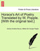 Horace''s Art of Poetry. Translated by W. Popple. [With the Original Text.] - Agenda Bookshop