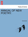 Annual of New Poetry. - Agenda Bookshop