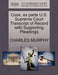 Cook, Ex Parte U.S. Supreme Court Transcript of Record with Supporting Pleadings - Agenda Bookshop