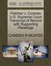 Fletcher V. Coomes U.S. Supreme Court Transcript of Record with Supporting Pleadings - Agenda Bookshop