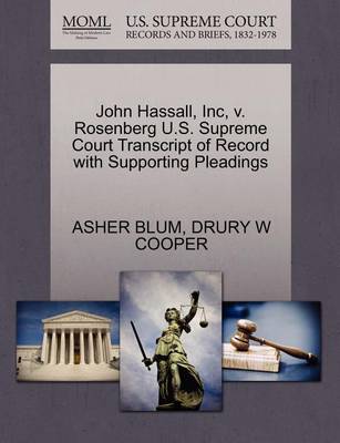 John Hassall, Inc, V. Rosenberg U.S. Supreme Court Transcript of Record with Supporting Pleadings - Agenda Bookshop