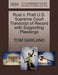 Rust V. Pratt U.S. Supreme Court Transcript of Record with Supporting Pleadings - Agenda Bookshop