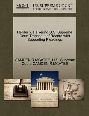 Herder V. Helvering U.S. Supreme Court Transcript of Record with Supporting Pleadings - Agenda Bookshop