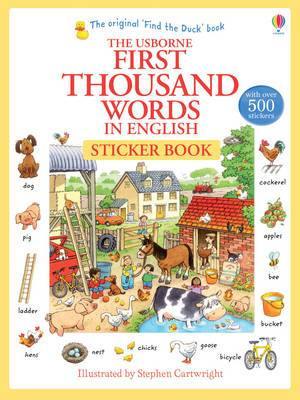 First 1000 Words in English Sticker Book - Agenda Bookshop