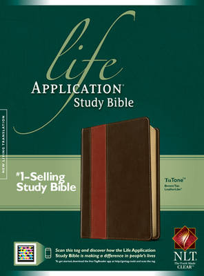 NLT Life Application Study Bible Tutone Brown/Tan, Indexed - Agenda Bookshop