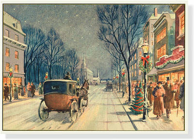 Deluxe Boxed Christmas Cards: Vintage Carriage Ride - Agenda Bookshop
