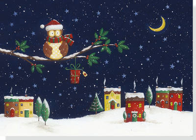 Deluxe Boxed Christmas Cards: Jolly Owl - Agenda Bookshop