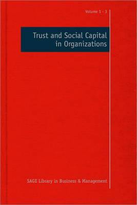 Trust and Social Capital in Organizations - Agenda Bookshop